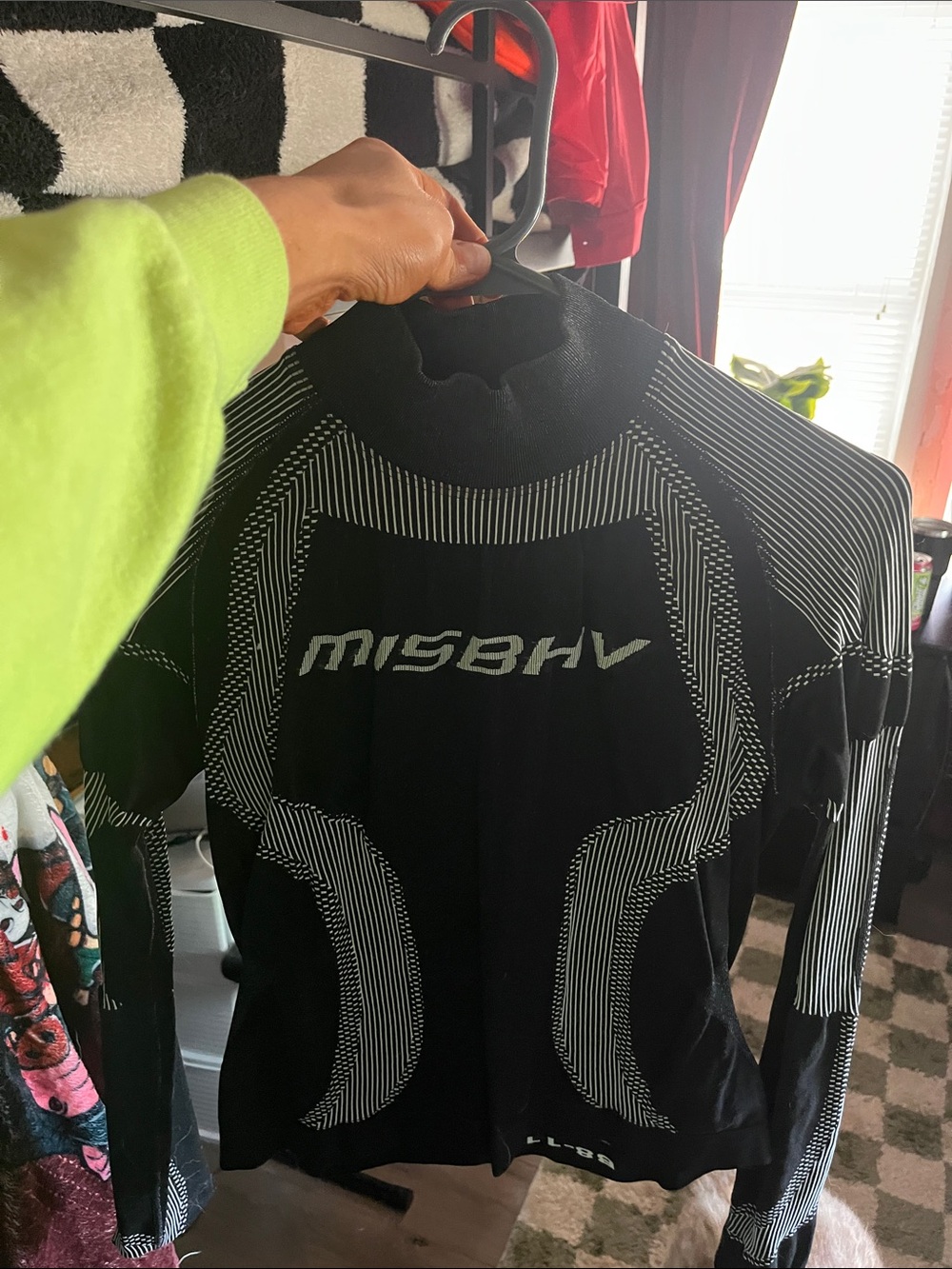 MISBHV Black Long-Sleeve Logo Performance Top